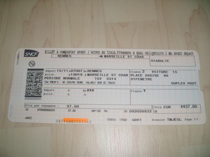 Billets TGV