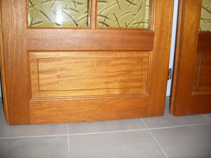 Bloc double portes en bois exotique