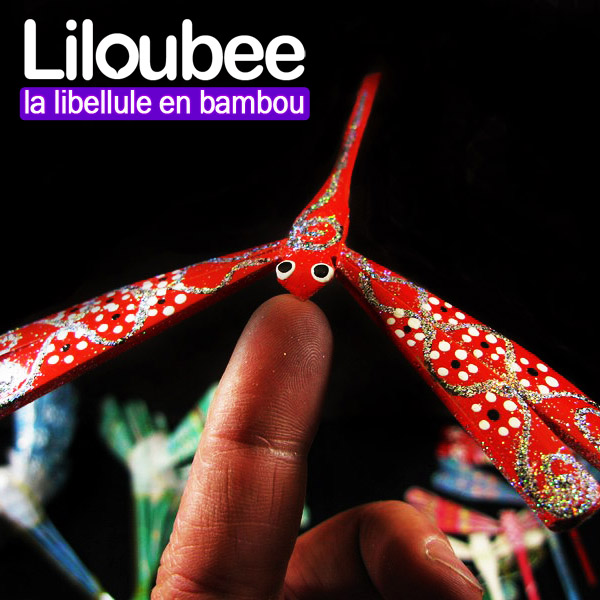 500 libellule flottante en bambou