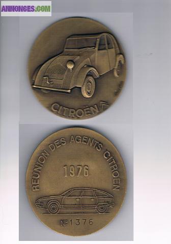 Coffret medaille citroen