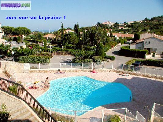 F3 6 pers bord mer / Piscine Issambres 83380