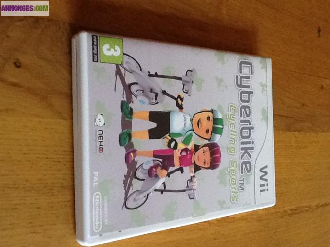 Jeu Wii Cyberbike + vélo