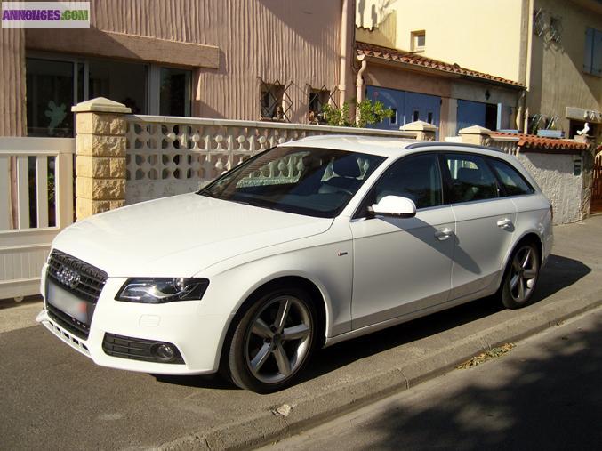 Audi A4 BREAK Blanche SLINE 143 CH 5P