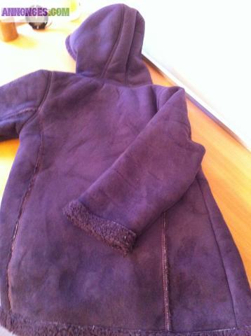 Manteau prune fille, 6 ans