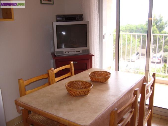 Appartement vacance Hyères les palmiers, à 200m plage, 5personnes