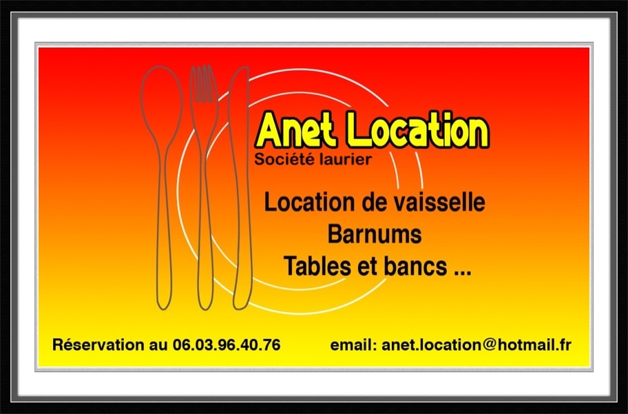 Location vaisselle, barnums, tables, etc...