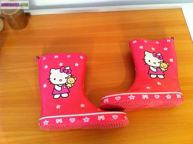 Bottes de pluie Hello Kitty rose, pointure 31