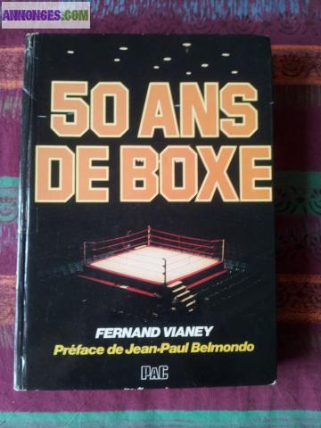 Livres de boxe et de rugby + revues