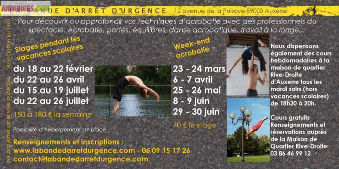 Stages et cours d'acrobatie