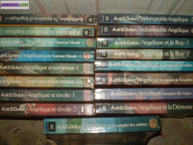 Collection angélique 17 volumes format poche