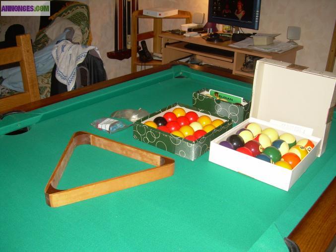 Billard mixte en merisier