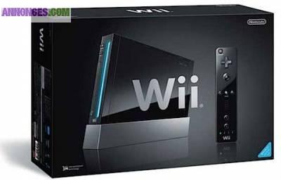 Console Wii noire + WiiFit plus + 5 jeux fitness et sports