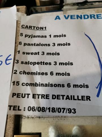 Lot de vetement bébé