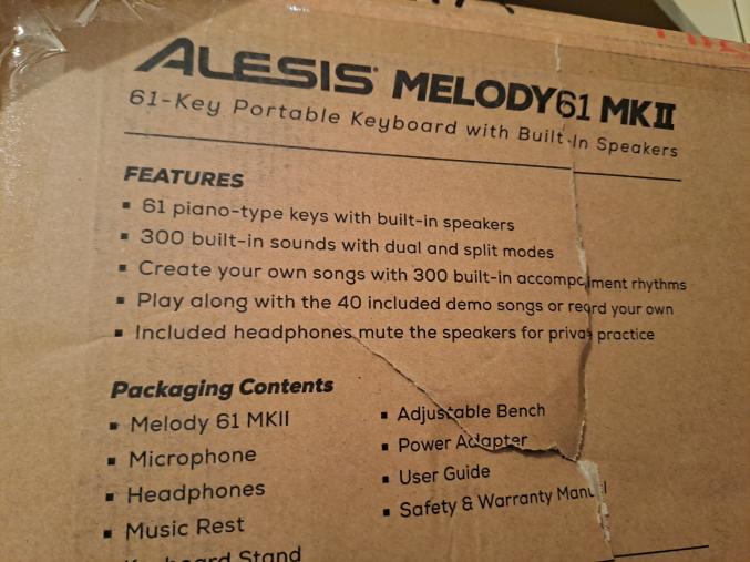 Piano Alesis melody 61