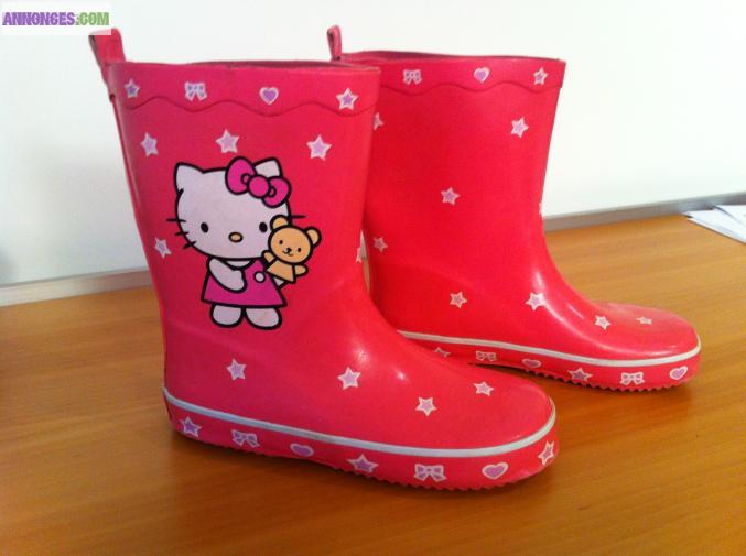 Bottes de pluie Hello Kitty rose, pointure 31