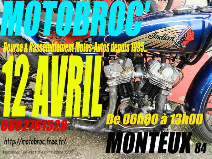 MOTOBROC marché de la moto 12 avril à Monteux