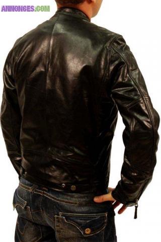 Veste cuir redskins modele manray neuve