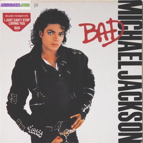 DISQUE VINYLE MICHAEL JACKSON "BAD"