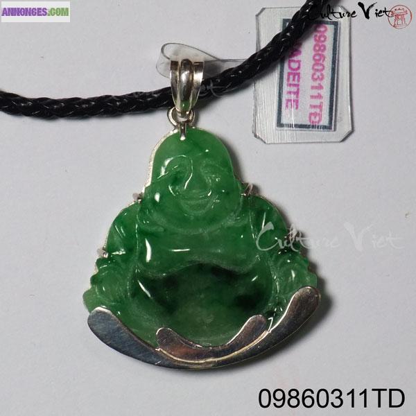 Pendentif Bouddha en jade Certificat 9860311TD