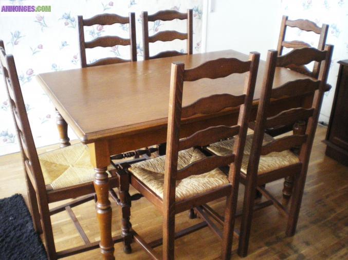 TABLE + 6 CHAISES ET LIVING A SAISIR