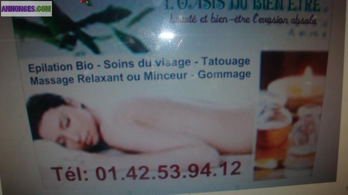 Massage et epilation à la cire 100% bio