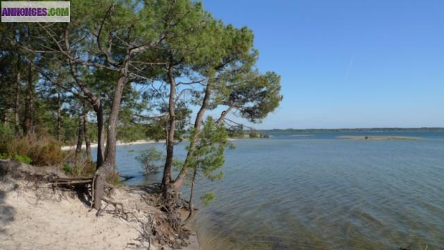 MobilHome Luxe camping 4* à 150m des plages du Lac