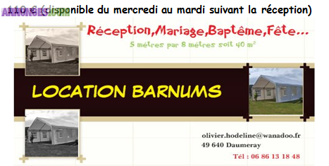 Fete,mariage,location barnum