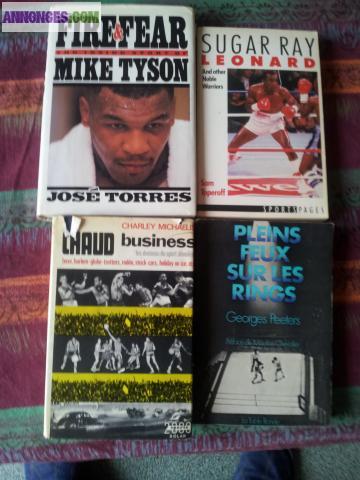 Livres de boxe et de rugby + revues