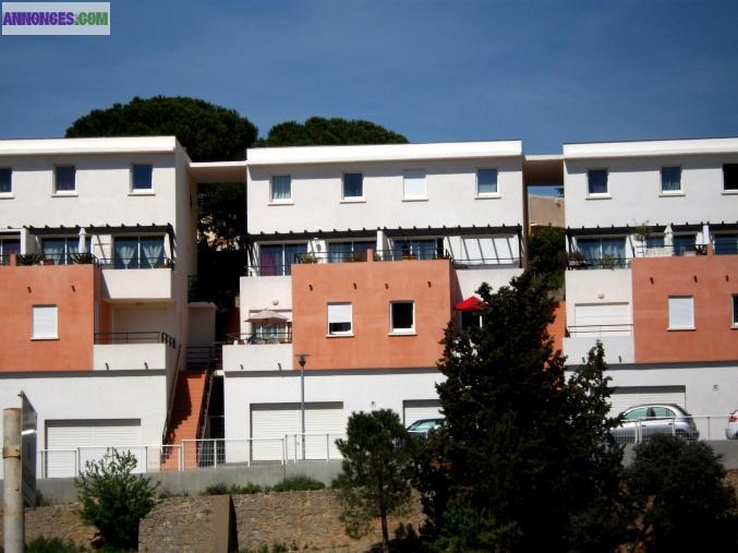 NARBONNE-PLAGE, T4 DUPLEX, VUE SUR MER