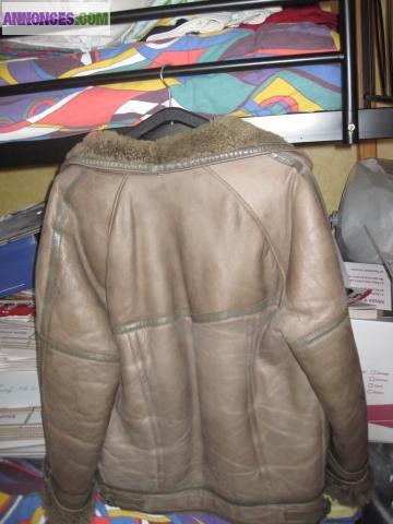 Veste en agneau fourrée homme