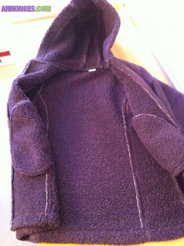 Manteau prune fille, 6 ans