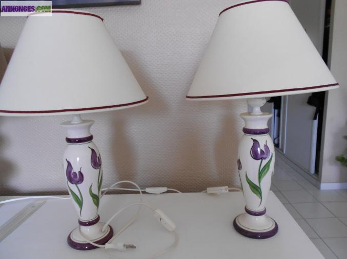 Lot de deux jolies lampes