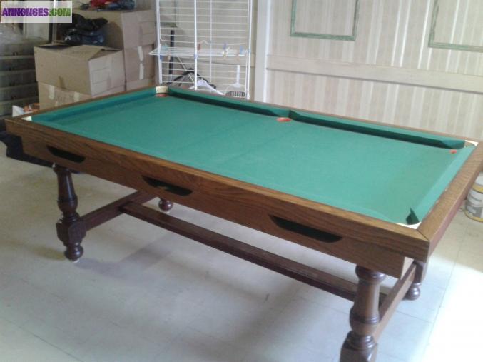 Billard américain transformable en table