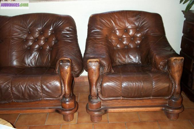 CANAPE ET DEUX FAUTEUILS