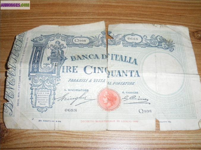 Billets Italiens