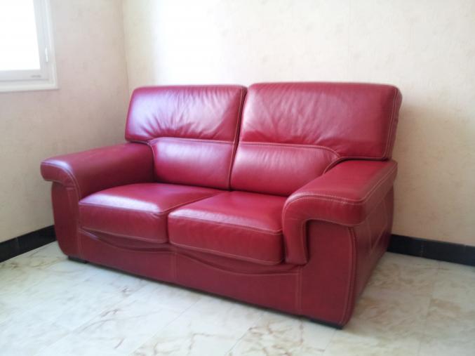 Fauteuil cuir 2 places