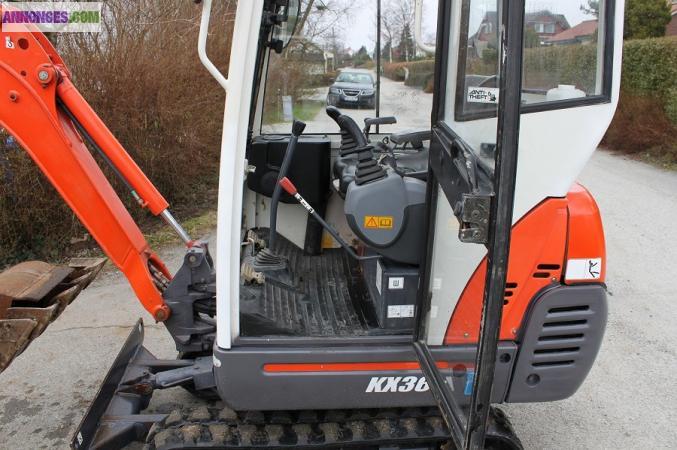 Mini pelle Kubota KX-36 1,6 Tonnes