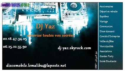 Dj yaz  sonorise toute vos soirée dansante dans toute la région centre