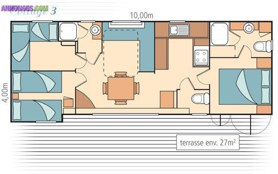 Mobil-home au Camping La Sirène 5 étoiles