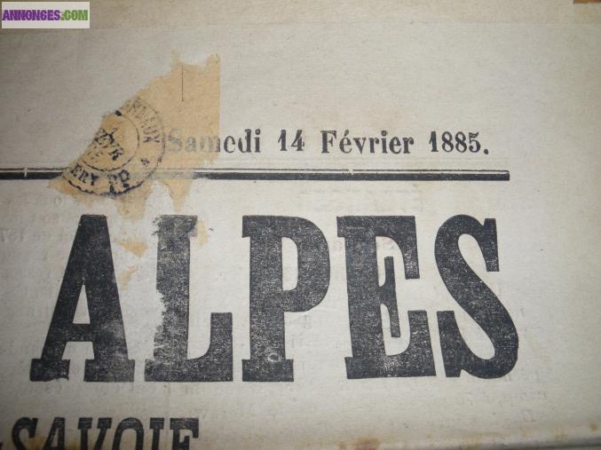 Ancien journal de 1885