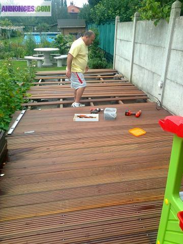 Pose terrasse et parquet ainsi que lambris pvc et bois