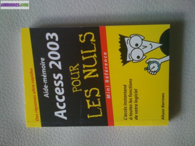 Access 2003 pour les nuls