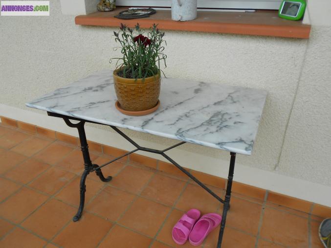 Table plateau en marbre