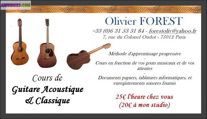 Cours de Guitare Acoustique & Classique