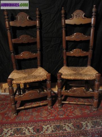 2 Chaises hautes - rustiques