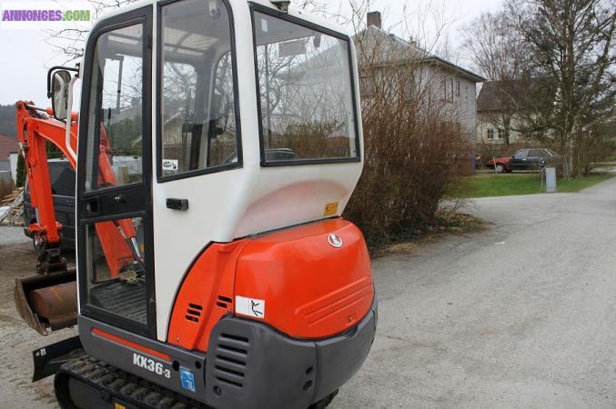 Mini pelle Kubota KX-36 1,6 Tonnes