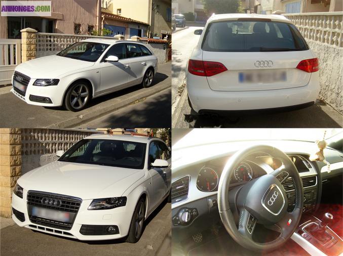 Audi A4 BREAK Blanche SLINE 143 CH 5P