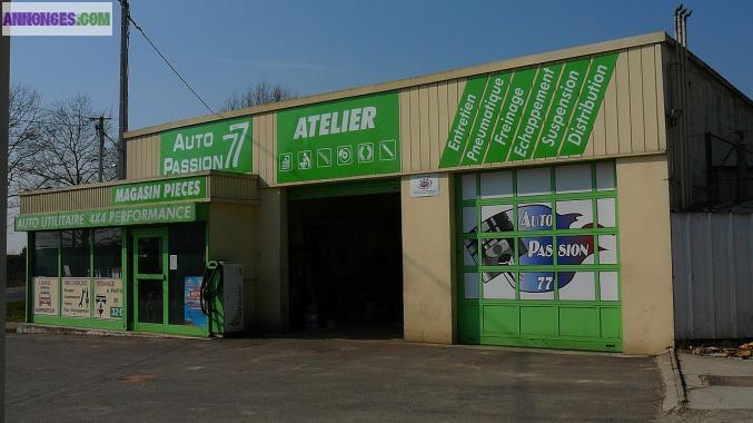 Garage auto 2 ponts + local commercial + lavages